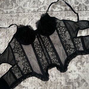 Kat the Label Willow Corset Black Size Medium